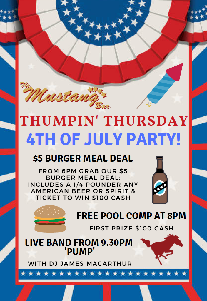 Thumpin’ Thursday 4th July Party!
